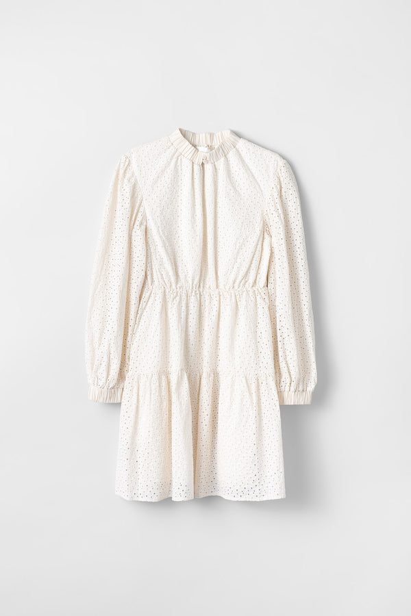 Fall Winter Spring Summer Sealed Broderie Anglaise Dress Moonbeam