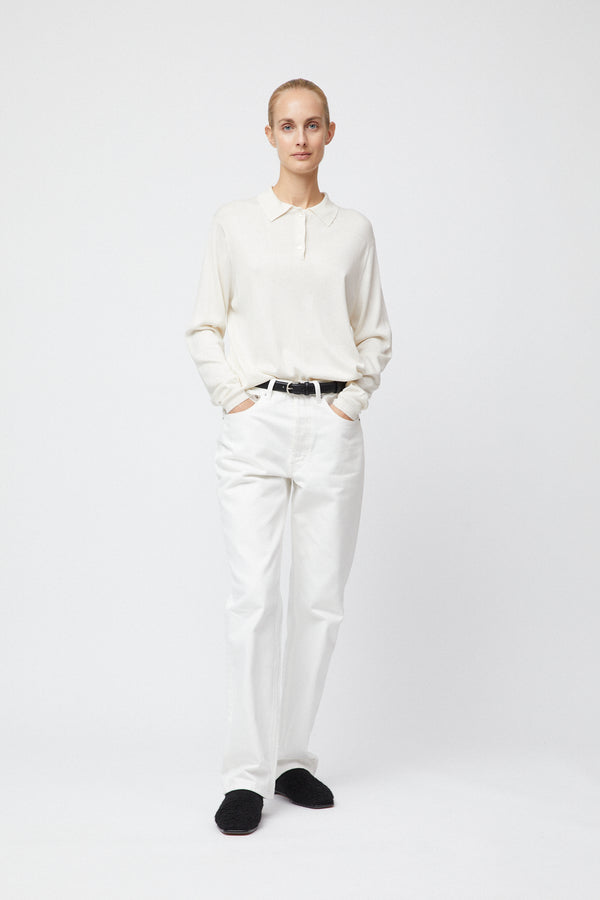 fall winter spring summer Silk Cashmere Polo Sweater Salt