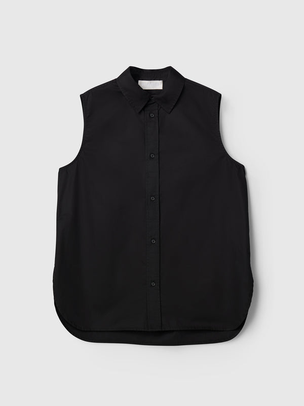 fall winter spring summer Sleeveless Coastal Shirt Jet Black
