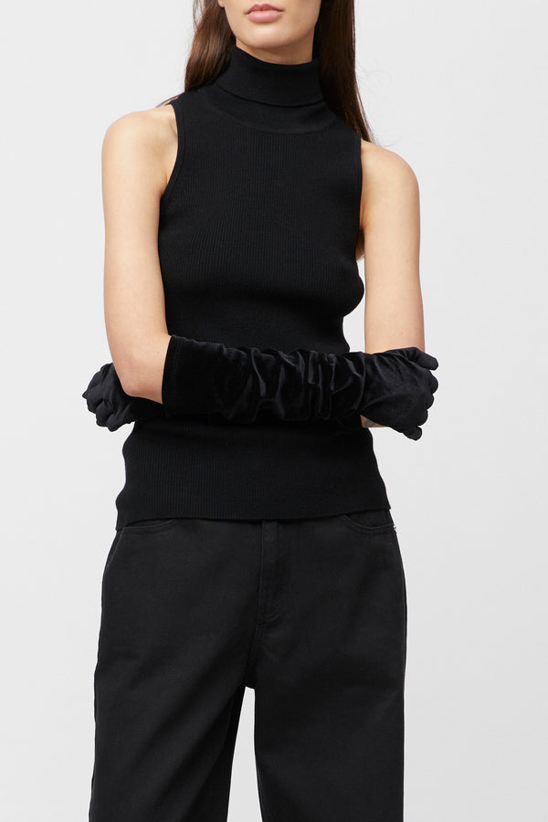 Fall Winter Spring Summer Spark Turtleneck Top Jet Black