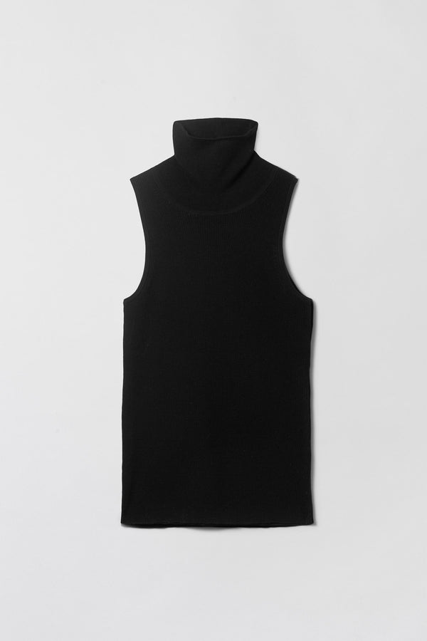 Fall Winter Spring Summer Spark Turtleneck Top Jet Black