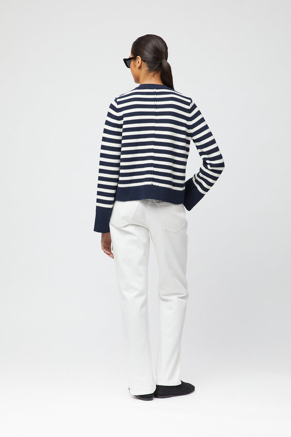 Fall Winter Spring Summer Structured Cotton Cardigan Jet Black