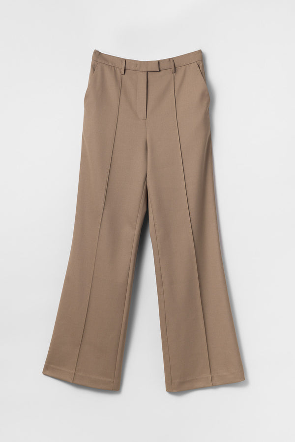 fall winter spring summer Tailored Wool Flares Dusty Olive