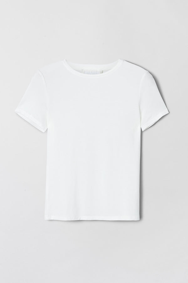 fall winter spring summer Tech Jersey Cap Sleeve Tee Bright White