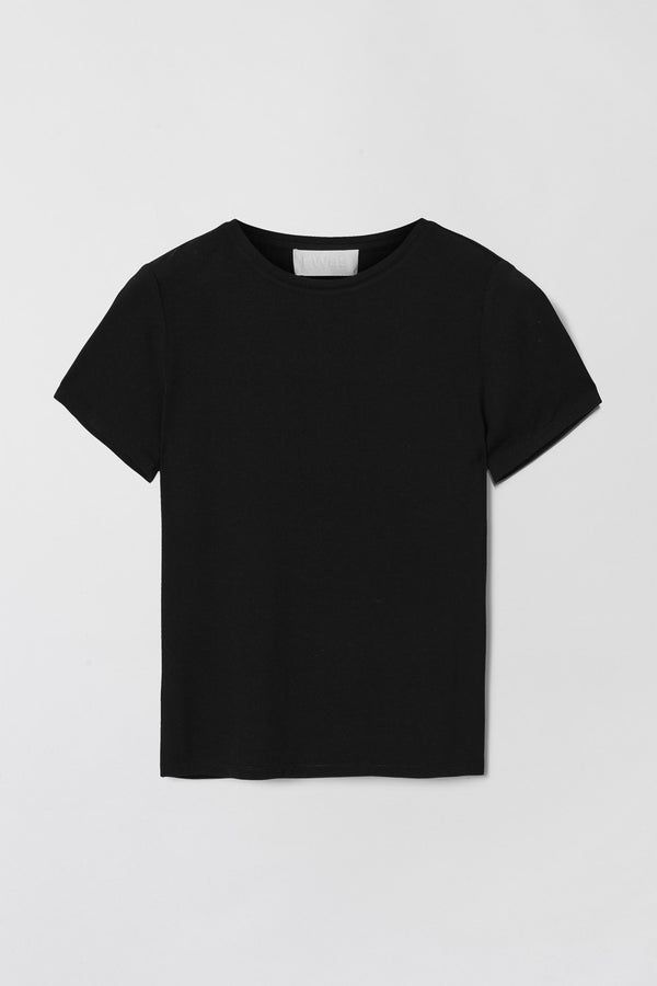 Fall Winter Spring Summer Tech Jersey Cap Sleeve Tee Jet Black