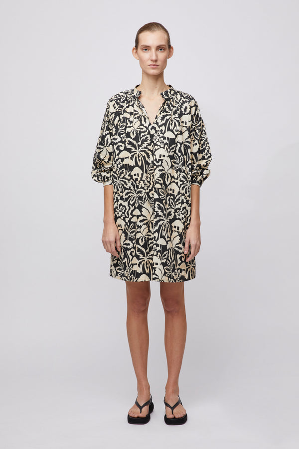 fall winter spring summer The Tropics Kaftan Tropical Black