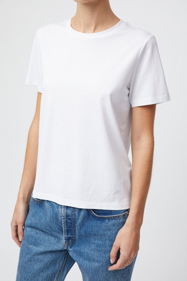 Fall Winter Spring Summer Tina Modal Cotton Tee Bright White
