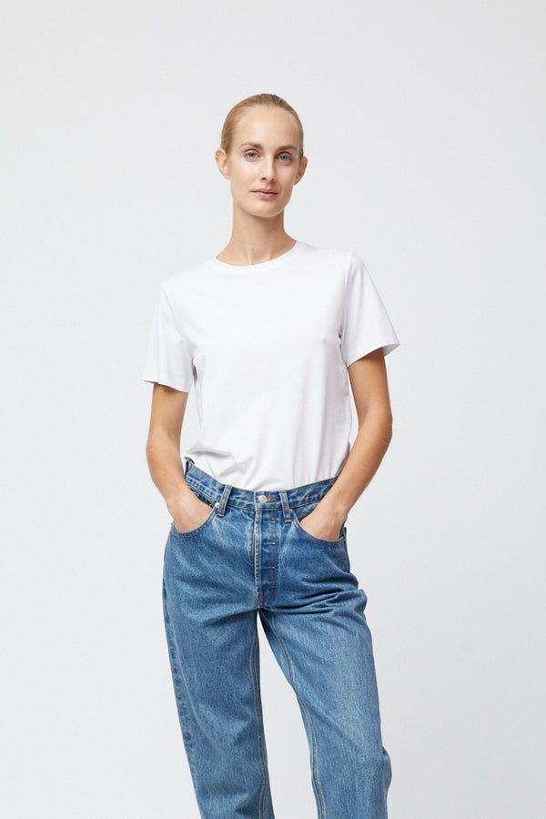 fall winter spring summer Tina Modal Cotton Tee Bright White