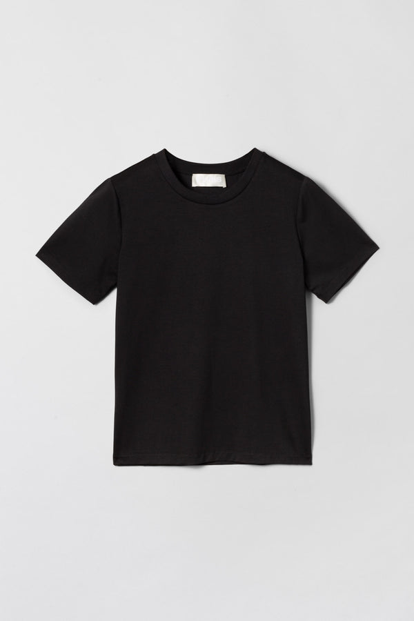 Fall Winter Spring Summer Tina Modal Cotton Tee Jet Black