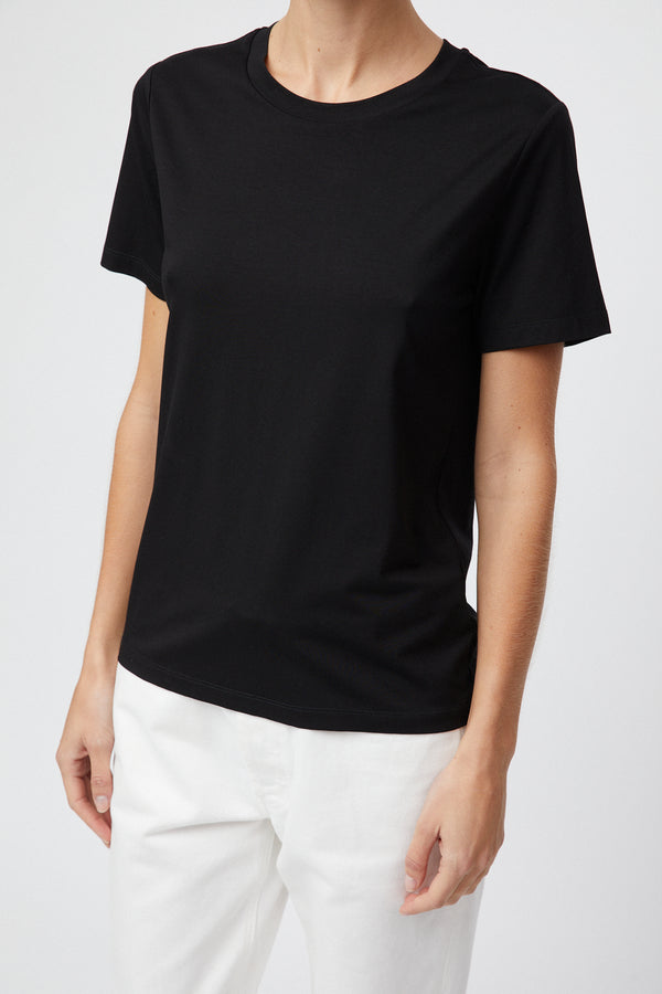 Fall Winter Spring Summer Tina Modal Cotton Tee Jet Black