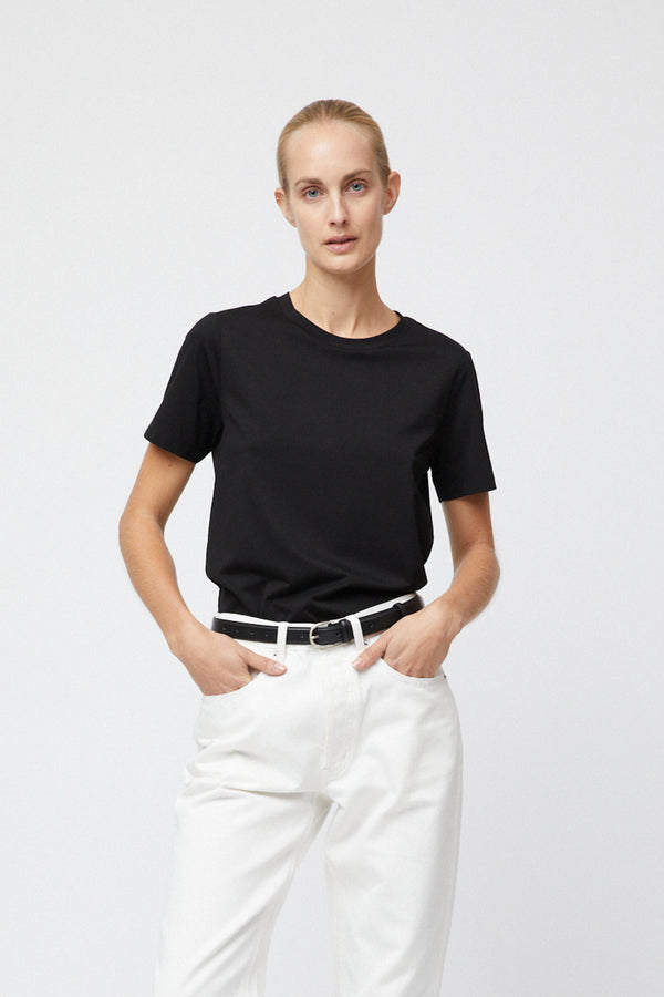 fall winter spring summer Tina Modal Cotton Tee Jet Black