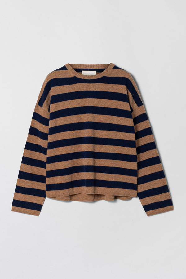 Fall Winter Spring Summer Toulon Sweater Praline Navy Stripe