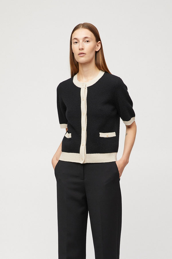 fall winter spring summer Toulouse Cardigan Tee Black Buttermilk