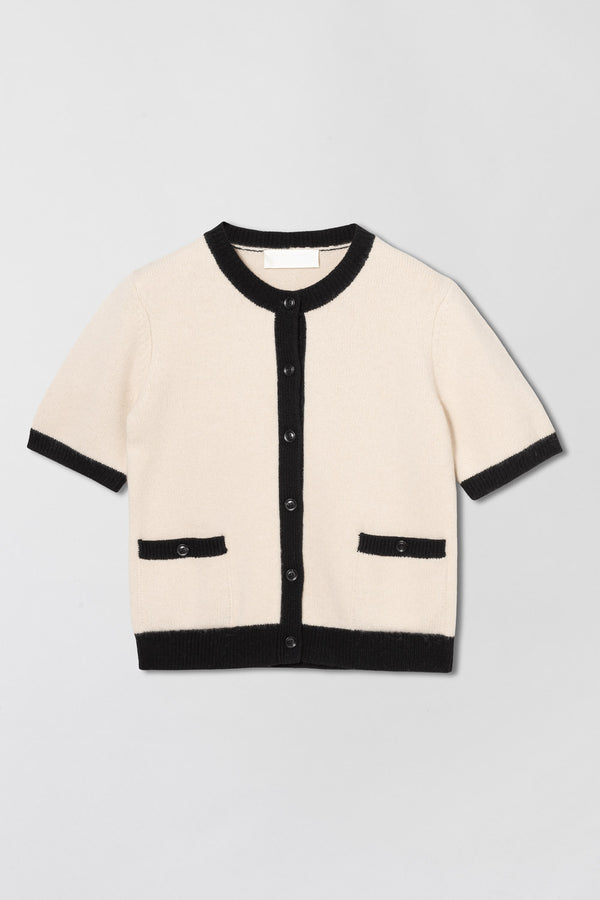 Fall Winter Spring Summer Toulouse Cardigan Tee Buttermilk Black