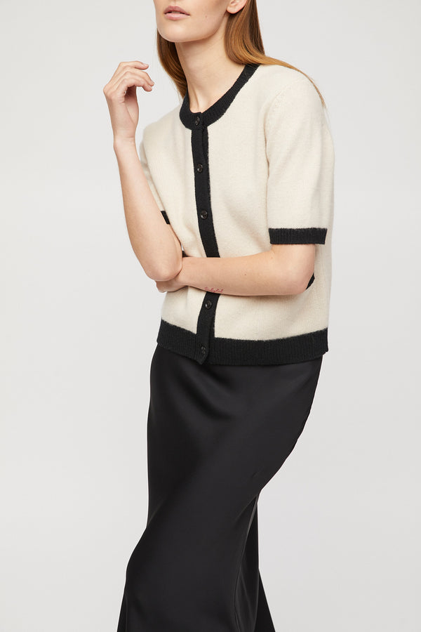 Fall Winter Spring Summer Toulouse Cardigan Tee Buttermilk Black