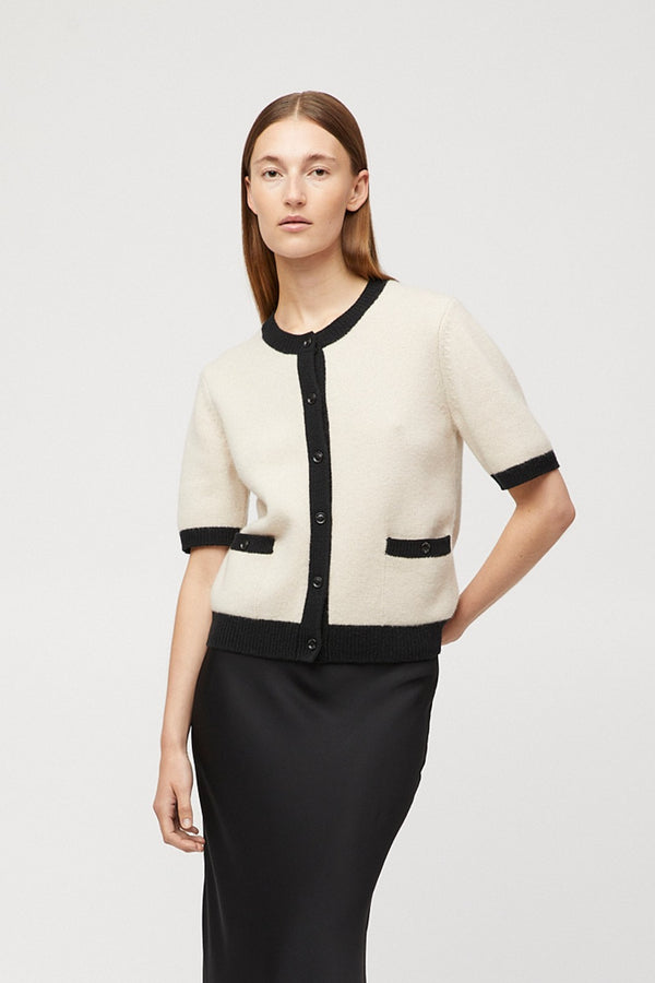 fall winter spring summer Toulouse Cardigan Tee Buttermilk Black