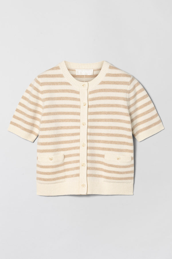 Fall Winter Spring Summer Toulouse Cardigan Tee Linen Snowflake Stripe
