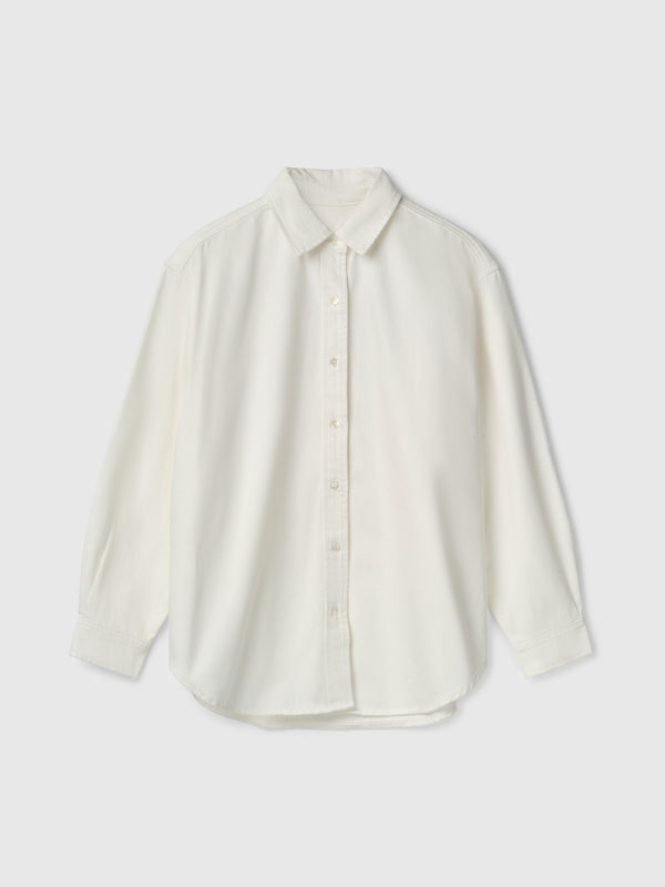 fall winter spring summer Workwear Denim Shirt Off White