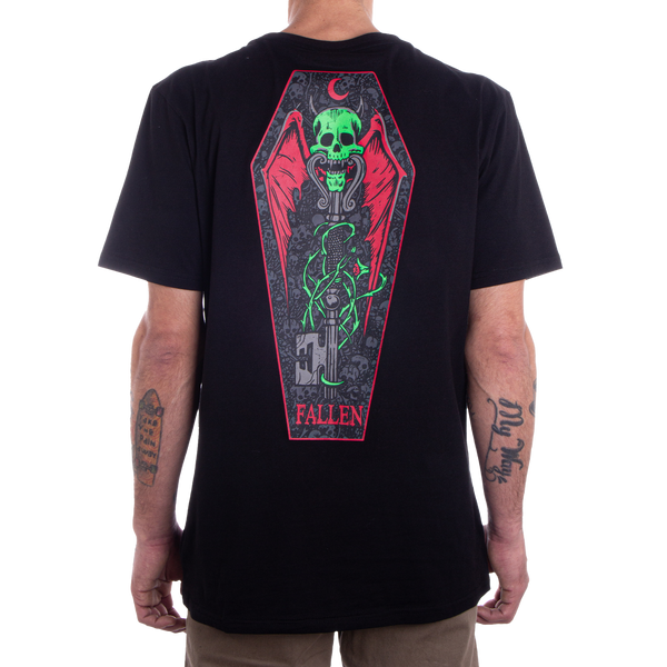 Fallen Coffin Tee Black/Green