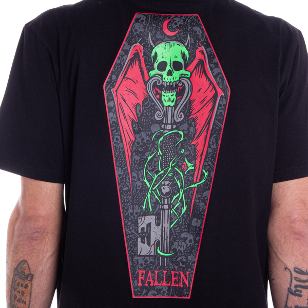 Fallen Coffin Tee Black/Green