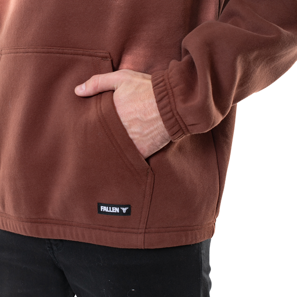 Fallen Grunge Hoodie - Brown/Black Relax