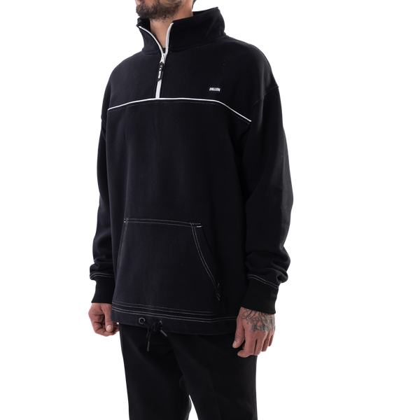 Fallen Half Zip Anorak Hoodie Black/White