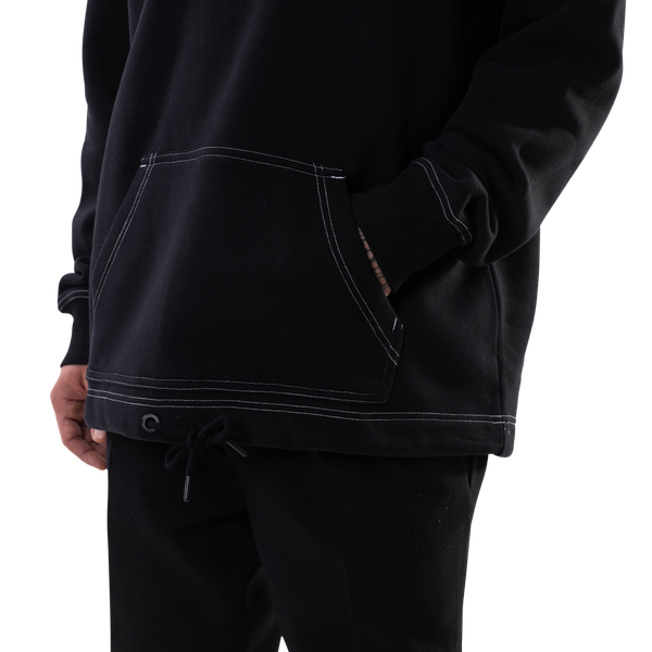 Fallen Half Zip Anorak Hoodie Black/White