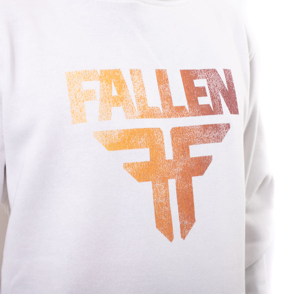 Fallen Insignia Hoodie - White/Orange Gradient