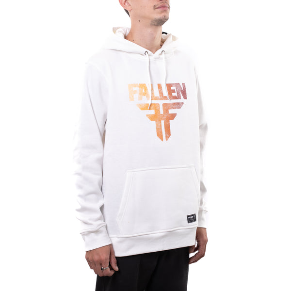 Fallen Insignia Hoodie - White/Orange Gradient