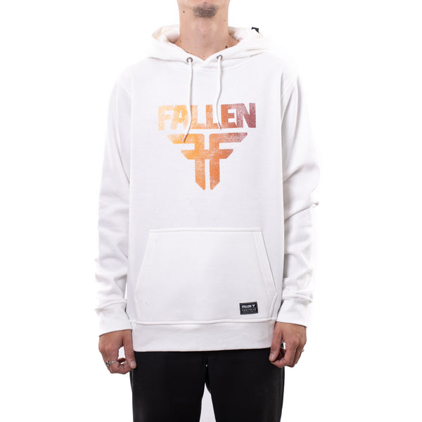 fallen Insignia Hoodie - White/Orange Gradient