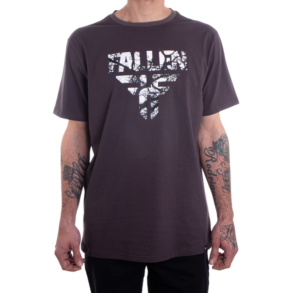 Fallen Insignia Tee Asphalt/White