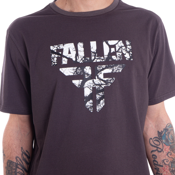 Fallen Insignia Tee Asphalt/White