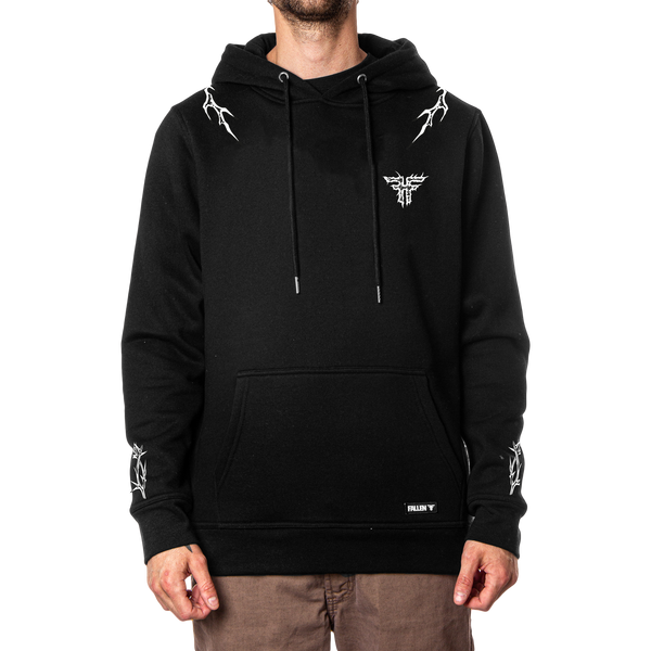 Fallen Iron Hoodie Black/White
