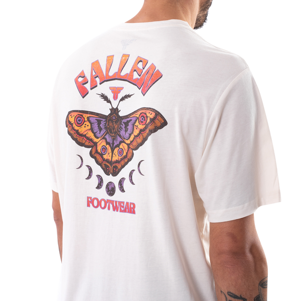 Fallen Lunar Moth Tee Off White/Orange