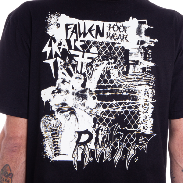 Fallen Propaganda Tee Black/White