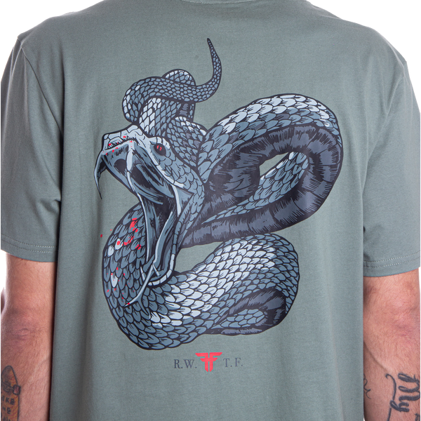 Fallen Serpent Skin Tee Olive/Black