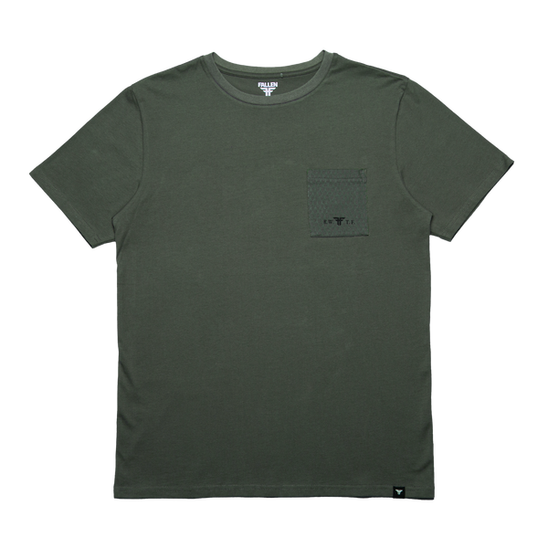 fallen Serpent Skin Tee Olive/Black