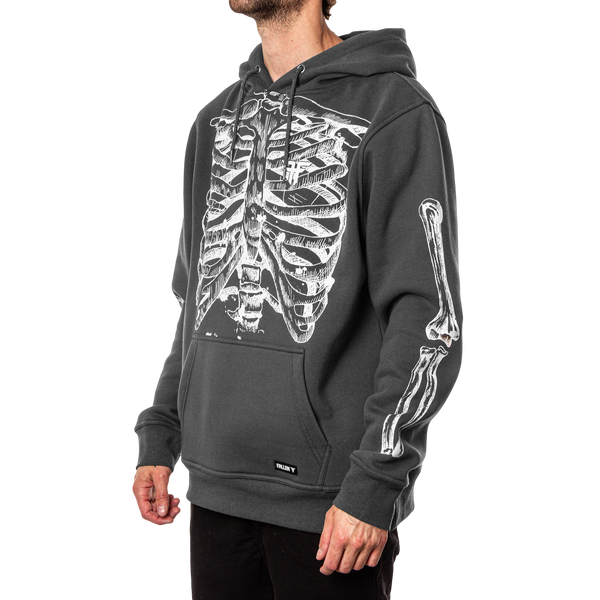 Fallen Skeleton Hoodie Asphalt/Off White