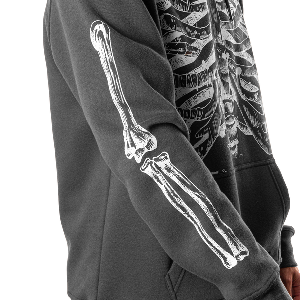 Fallen Skeleton Hoodie Asphalt/Off White