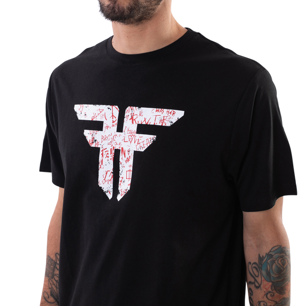 Fallen Trademark Tee Black/White Grafitti