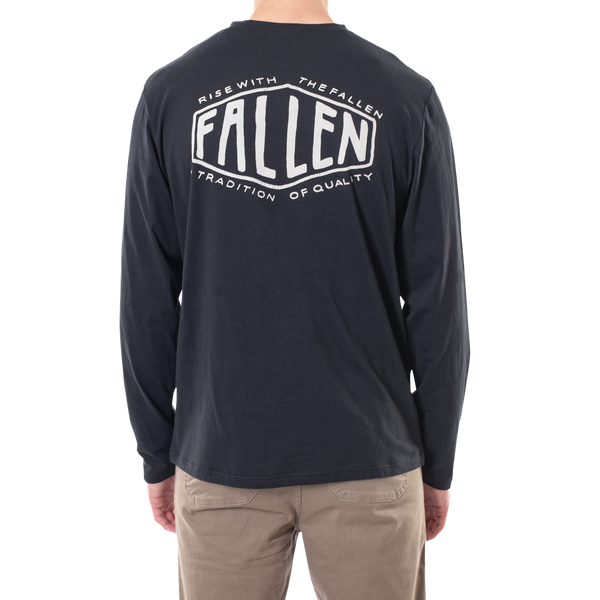 Fallen Tradition L/S Tee - Black/Off White