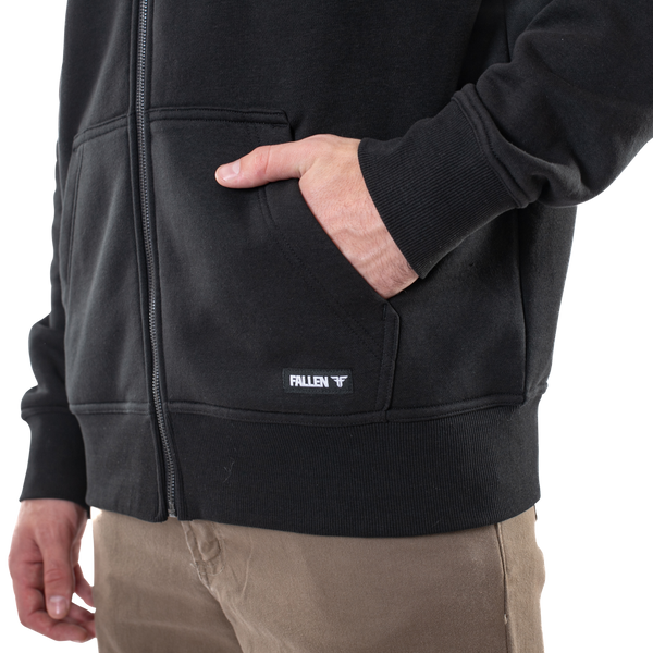 Fallen Tradition Zip Hoodie - Black/White