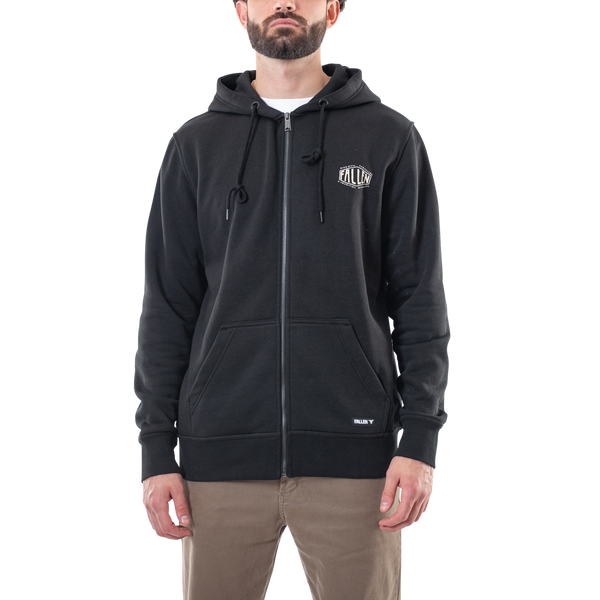 Fallen Tradition Zip Hoodie - Black/White