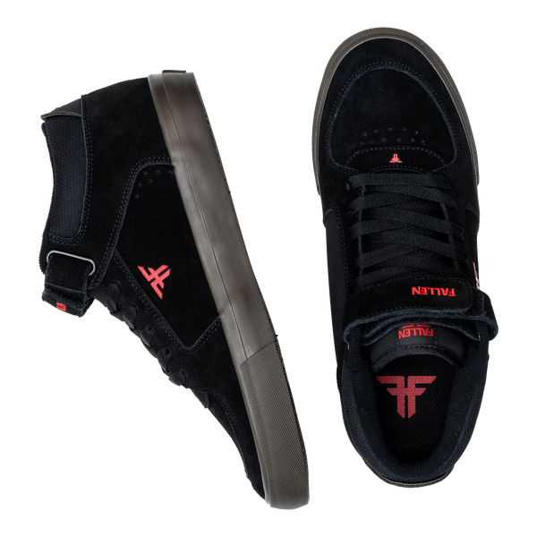 Fallen Tremont Mid Black/Red/Dk Gum - Vulc