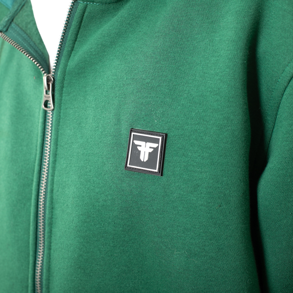 Fallen Zip Hoodie - Emerald Green/Black