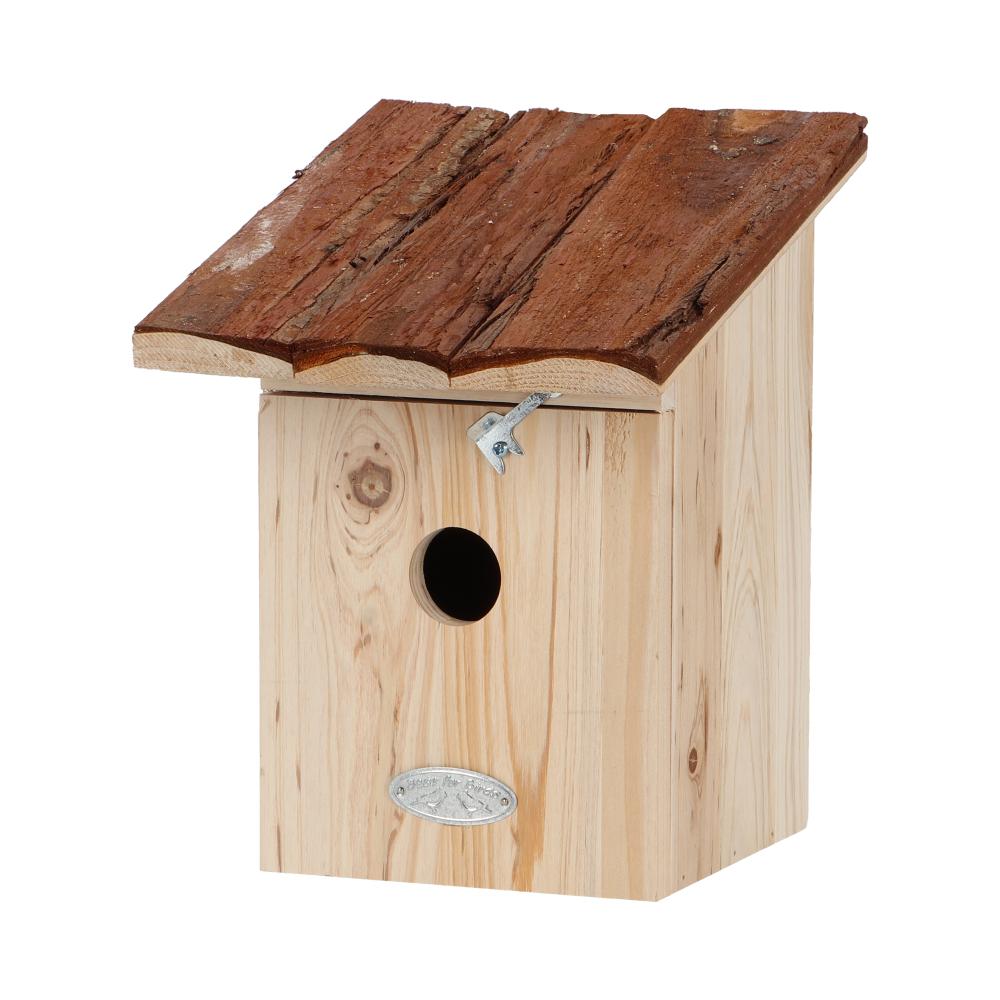 fallen fruits BARK ROOF BIRD HOUSE GREAT TIT FSC 100%