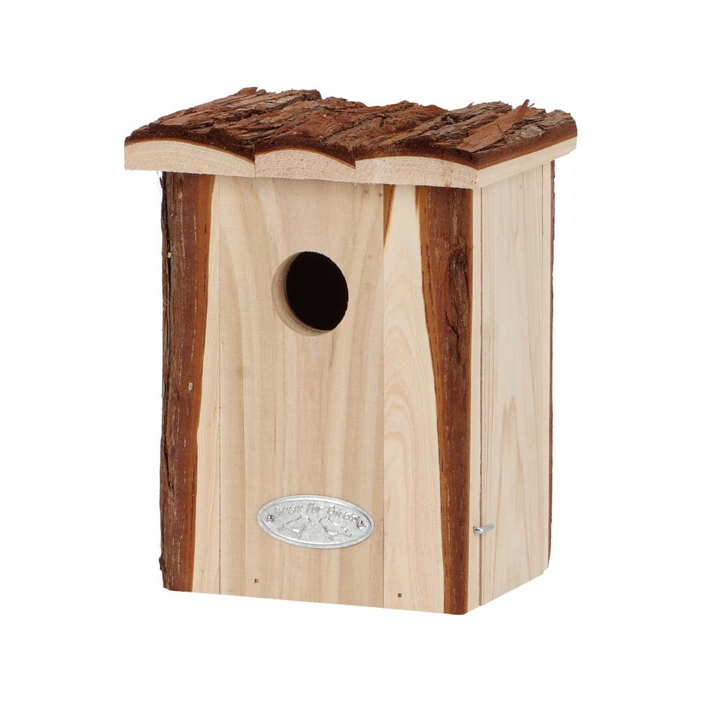 fallen fruits BARK ROOF BIRD HOUSE WINTER WREN FSC 100%