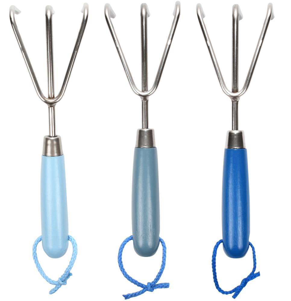 fallen fruits BLUE HANDLE HAND RAKE (ASSORTED COLOURS)
