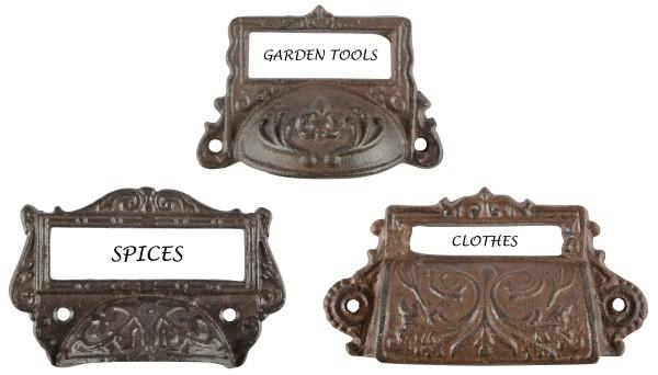 fallen fruits DRAWER HANDLES WITH LABEL HOLDER ASSORTED