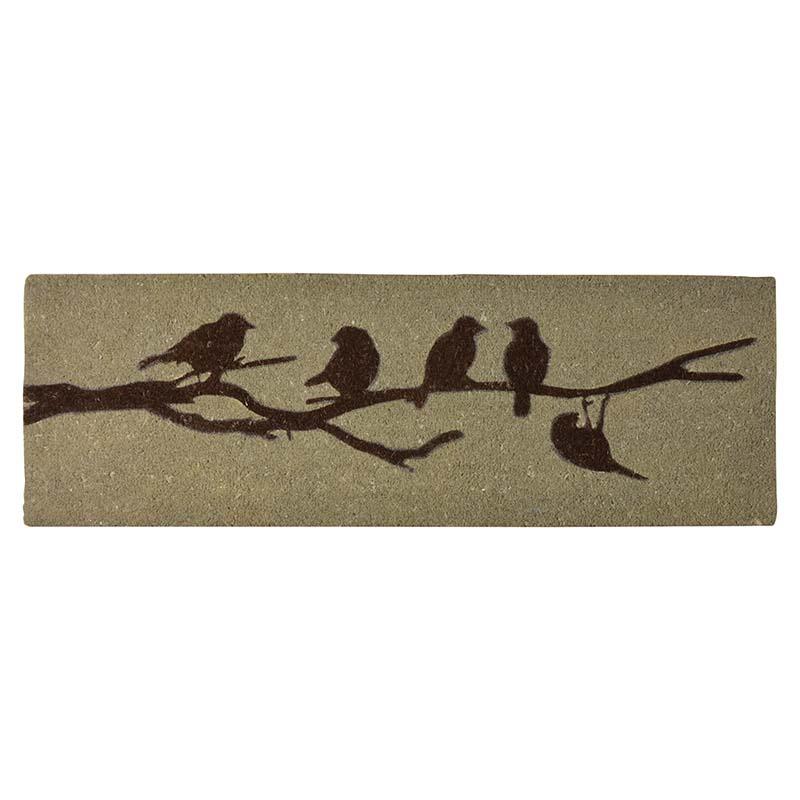fallen fruits BIRDS ON WIRE COIR DOORMAT (LARGE)